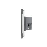Intrerupator triplu cap scara / cruce cu touch Livolo din sticla, standard italian - Serie noua - imagine 3