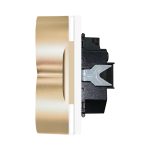 Priza Dubla LUXION cu Rama din Sticla Pentru Doza Simpla - imagine 3