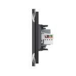 Priza Tripla cu Blank Livolo cu Rama din Sticla 2 Prize Schuko+TV/internet, Standard Italian - Serie Noua - imagine 3