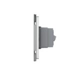 Priza dubla italiana Livolo cu rama din sticla - standard italian - imagine 3