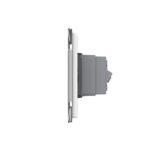 Priza dubla italiana Livolo cu rama din sticla - standard italian - imagine 3