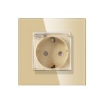 Priza Simpla cu Capac de Protectie cu Rama din Sticla LUXION - imagine 3