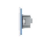 Priza simpla Livolo cu rama din sticla - imagine 3