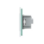 Priza tripla Livolo cu rama din sticla - imagine 3