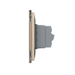 Priza dubla module inguste Livolo cu rama din sticla - standard german - imagine 3