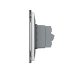 Priza dubla module inguste Livolo cu rama din sticla - standard german - imagine 3