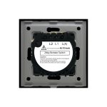 Intrerupator Dublu Cap Scara / Cruce cu Touch din Sticla si Rama de Aluminiu LUXION, RF433 - imagine 4