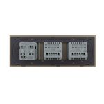 Intrerupator Dublu + Dublu + Priza LIVOLO cu Rama Din Sticla, Standard Italian, 6M - imagine 4