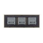 Intrerupator Simplu + Simplu + Simplu cu Touch LIVOLO cu Rama Din Sticla, Standard Italian, 6M - imagine 4