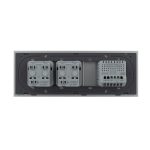 Intrerupator Simplu + 2 Prize LIVOLO cu Rama Din Sticla, Standard Italian, 6M - imagine 4