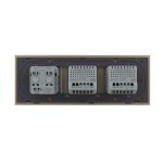 Intrerupator Simplu + Simplu + Priza LIVOLO cu Rama Din Sticla, Standard Italian, 6M - imagine 4