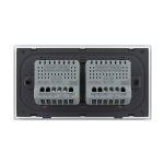 Intrerupator Simplu + Simplu cu Touch LIVOLO cu Rama Din Sticla, Standard Italian, 4M - imagine 4