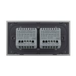 Intrerupator Simplu + Simplu cu Touch LIVOLO cu Rama Din Sticla, Standard Italian, 4M - imagine 4