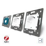 Intrerupator LIVOLO simplu ZigBee cap scara / cap cruce cu touch si 2 prize ZigBee din sticla, Control de pe telefon - imagine 4