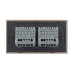 Intrerupator Simplu + Simplu cu Touch LIVOLO cu Rama Din Sticla, Standard Italian, 4M - imagine 4