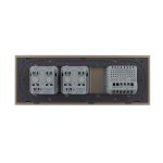 Intrerupator Simplu + 2 Prize LIVOLO cu Rama Din Sticla, Standard Italian, 6M - imagine 4