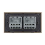 Intrerupator Dublu + Dublu cu Touch LIVOLO cu Rama Din Sticla, Standard Italian, 4M - imagine 4