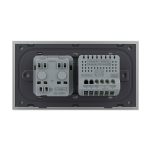 Intrerupator Simplu Cap Scara / Cruce + Priza LIVOLO cu Rama Din Sticla, Standard Italian, 4M - imagine 4