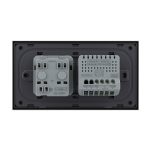 Intrerupator Simplu Cap Scara / Cruce + Priza LIVOLO cu Rama Din Sticla, Standard Italian, 4M - imagine 4