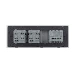 Intrerupator Simplu Cap Scara / Cruce + 2 Prize LIVOLO cu Rama Din Sticla, Standard Italian, 6M - imagine 4