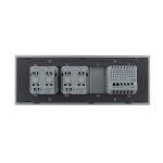 Intrerupator Simplu Cap Scara / Cruce + 2 Prize LIVOLO cu Rama Din Sticla, Standard Italian, 6M - imagine 4