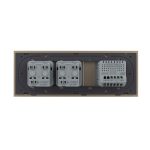 Intrerupator Simplu Cap Scara / Cruce + 2 Prize LIVOLO cu Rama Din Sticla, Standard Italian, 6M - imagine 4