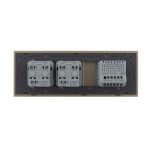 Intrerupator Dublu Cap Scara / Cruce + 2 Prize LIVOLO cu Rama Din Sticla, Standard Italian, 6M - imagine 4