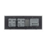 Intrerupator Dublu Cap Scara / Cruce + 2 Prize LIVOLO cu Rama Din Sticla, Standard Italian, 6M - imagine 4