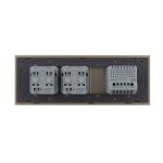 Intrerupator Dublu + 2 Prize LIVOLO cu Rama Din Sticla, Standard Italian, 6M - imagine 4