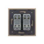 Intrerupator Dublu Mecanic Cap Cruce LIVOLO cu Rama din Sticla - Serie Noua - imagine 4