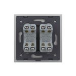 Intrerupator Dublu Mecanic Cap Cruce LIVOLO cu Rama din Sticla - Serie Noua - imagine 4