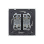 Intrerupator Dublu Mecanic Cap Cruce LIVOLO cu Rama din Sticla - Serie Noua - imagine 4