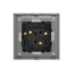 Intrerupator Dublu Mecanic cu Reset / Revenire LUXION cu Rama din Sticla - imagine 4