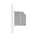 Intrerupator simplu + priza Livolo cu rama din sticla, Standard italian - imagine 3