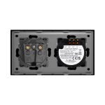 Intrerupator Dublu + Priza cu Rama din Sticla LUXION - imagine 4