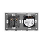 Intrerupator Dublu + Priza cu Rama din Sticla LUXION - imagine 4