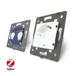 Intrerupator dublu ZigBee + priza simpla ZigBee Livolo, rama din sticla, Control de pe telefon - imagine 4
