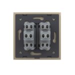 Intrerupator Dublu Mecanic Cap Scara LIVOLO cu Rama din Sticla - Serie Noua - imagine 4