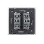 Intrerupator Dublu Mecanic Cap Scara LIVOLO cu Rama din Sticla - Serie Noua - imagine 4