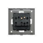 Intrerupator Simplu Mecanic cu Reset / Revenire LUXION cu Rama din Sticla - imagine 4