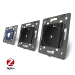 Intrerupator LIVOLO simplu ZigBee cu touch si 2 prize din sticla ZigBee, Control de pe telefon - imagine 4