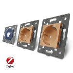 Intrerupator LIVOLO simplu ZigBee cu touch si 2 prize din sticla ZigBee, Control de pe telefon - imagine 4