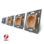 Intrerupator simplu ZigBee + Priza tripla LIVOLO ZigBee cu touch din sticla, Control de pe telefon - imagine 4