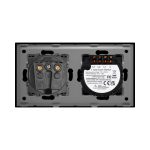 Intrerupator Triplu + Priza cu Rama din Sticla LUXION - imagine 4