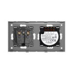 Intrerupator Triplu + Priza cu Rama din Sticla LUXION - imagine 4