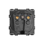 Modul Priza Simpla cu Capac Fara Rama Din Sticla LUXION - imagine 4