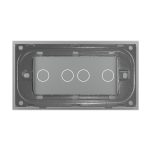 Panou Intrerupator Dublu + Dublu cu Touch LIVOLO din Sticla, Standard Italian - 4M - imagine 4