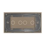 Panou Intrerupator Dublu + Dublu cu Touch LIVOLO din Sticla, Standard Italian - 4M - imagine 4