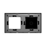 Panou Intrerupator Simplu cu Touch si Priza Simpla Din Sticla LUXION - imagine 4