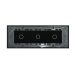 Panou Intrerupator Simplu + Simplu + Simplu cu Touch LIVOLO din Sticla, Standard Italian - 6/7M - imagine 4